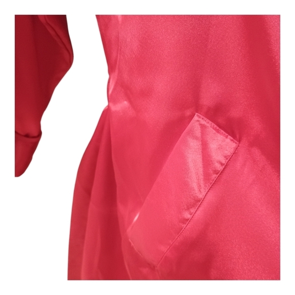 Vintage Victoria's Secret Red Satin Short Robe One Size - Picture 6 of 6